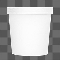 Blank ice-cream container png sticker, transparent background