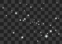 White sparkles png effect, transparent background