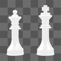 PNG chess pieces, collage element, transparent background