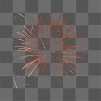 PNG Festive fireworks, collage element, transparent background