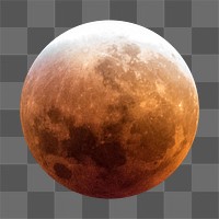 PNG super blood moon, collage element, transparent background