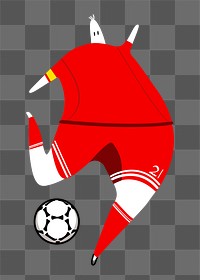 Soccer player png sticker, male athlete, sport illustration on transparent background