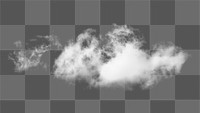 White cumulus cloud png sticker, transparent background