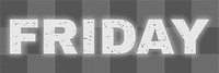 Abstract FRIDAY png white typography word