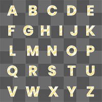 Abc font set illustration png