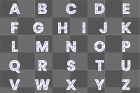 Abc font set illustration png