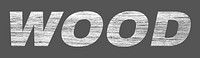 Wood png lettering bold font typography