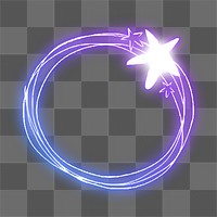 Png neon frame planet glowing border