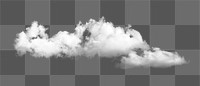 White cloud png sticker, collage design in transparent background