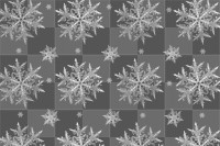 Christmas png snowflake pattern background, remix of photography by Wilson Bentley