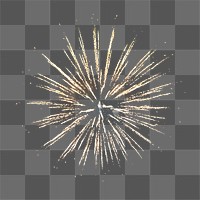 Fireworks lighting up the sky on New Years Eve design element 
