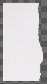 DIY ripped paper craft png in white simple style
