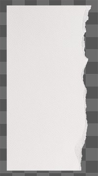 DIY ripped paper craft png in white simple style