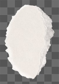 DIY ripped paper craft png in white simple style