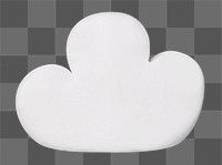 Png white cloud clay craft cute handmade creative art graphic