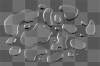 Water png, abstract liquid shape sticker