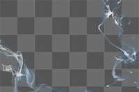 Abstract png smoke background, blue texture border cinematic design