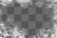 Frame png smoke textured background, white abstract design