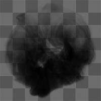 Black smoke png textured effect, abstract design