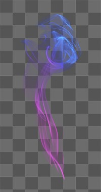 Neon png smoke textured element, in purple