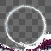 Frame png aesthetic, smoke circle shape design