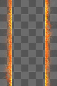 Flame png frame, blue realistic fire transparent image