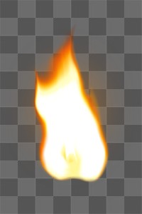 Flame png sticker, transparent torch fire image