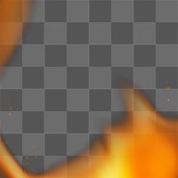 Flame png border background, burning fire, animated graphic