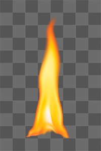 Flame png sticker, transparent torch fire image