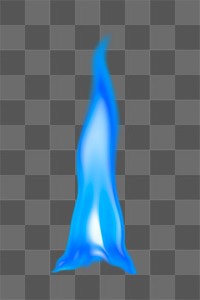 Blue flame png sticker, transparent torch fire image