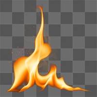 Bonfire flame png sticker, realistic burning fire transparent image