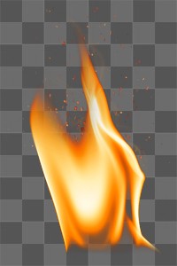 Bonfire flame png sticker, realistic burning fire transparent image