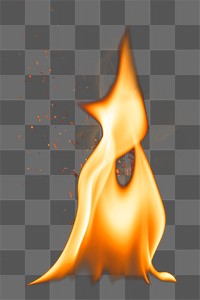 Bonfire flame png sticker, realistic burning fire transparent image