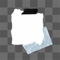 Png ripped paper note sticker, transparent background