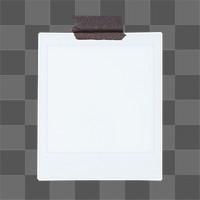 Instant photo png frame, simple design, transparent background