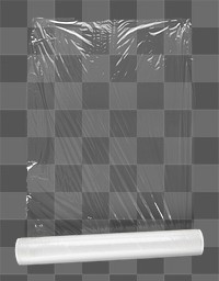 Stretch wrap roll png, plastic texture, transparent background