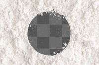 White round frame png, powder texture design