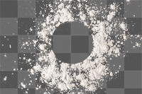 Powder frame png, white texture design, transparent background