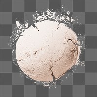 Beige round powder png, texture collage element design