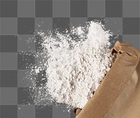 Flour png, baking collage element, paper bag design