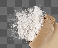 Flour png, baking collage element, paper bag design