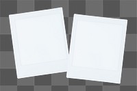 Instant photo png frame, simple design, transparent background