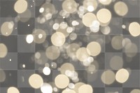 Gold glitter png bokeh confetti overlay on transparent background