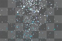 White glitter png bokeh overlay sequin confetti on transparent background