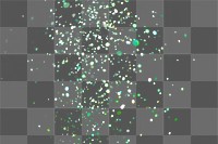 Green glitterpng bokeh overlay sequin confetti on transparent background