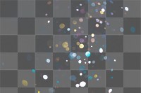 Glitter png bokeh confetti overlay on transparent background