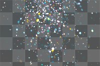 White glitter png bokeh overlay sequin confetti on transparent background