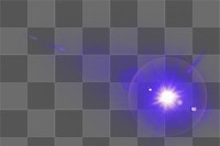 Purple lens flare effect design element