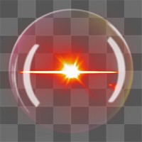 Red lens flare effect in a bubble design element