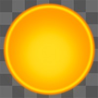 Yellow sunset projector lamp png design element